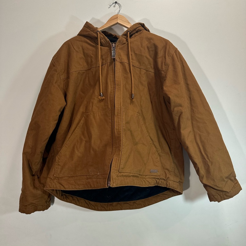 NWT NEW Smiths Mens Large Jacket Hooded Zipper Pocket Canvas Fleece Lined